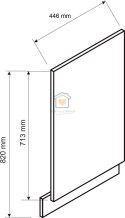 Front do zabudowy zmywarki z ukrytym panelem biały 45 cm GIANNA LOFT