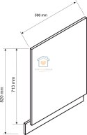 Front do zabudowy zmywarki z ukrytym panelem biały 60 cm GIANNA LOFT