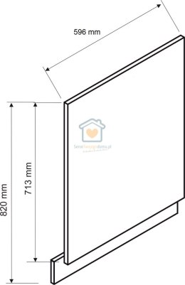 Front do zabudowy zmywarki z ukrytym panelem biały 60 cm GIANNA LOFT