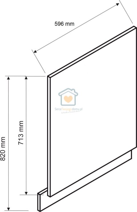 Front do zabudowy zmywarki z ukrytym panelem biały 60 cm GIANNA LOFT Front do zabudowy zmywarki z ukrytym panelem biały 60 cm GIANNA LOFT