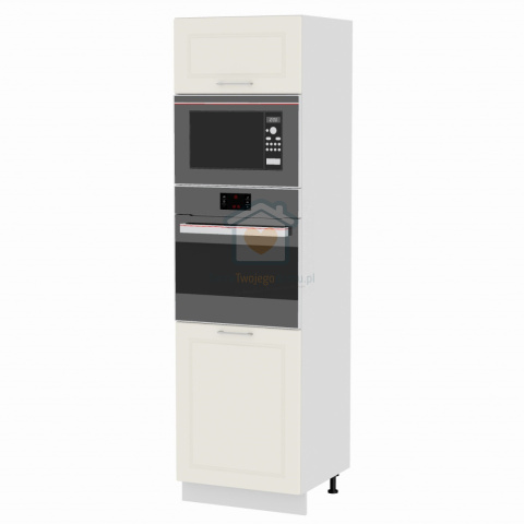 Kremowy słupek kuchenny do zabudowy piekarnika i mikrofali mat 60 cm NATALIA Kremowy słupek kuchenny do zabudowy piekarnika i mikrofali mat 60 cm NATALIA