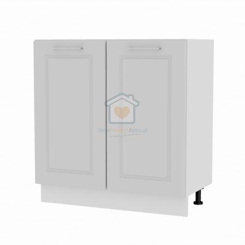 Szara szafka kuchenna dwudrzwiowa pod zlewozmywak mat 80 cm NATALIA Szara szafka kuchenna dwudrzwiowa pod zlewozmywak mat 80 cm NATALIA