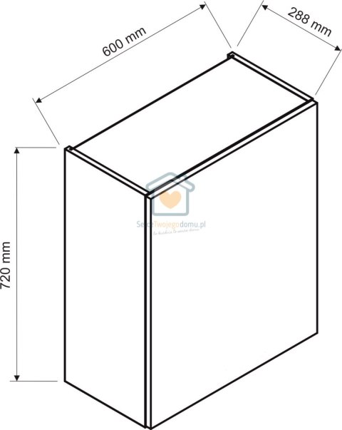 Szafka kuchenna dwudrzwiowa górna wisząca biała 60 cm GIANNA LOFT Szafka kuchenna dwudrzwiowa górna wisząca biała 60 cm GIANNA LOFT