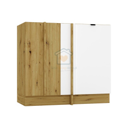 Szafka kuchenna narożna dolna stojąca biała 100x60 cm GIANNA LOFT