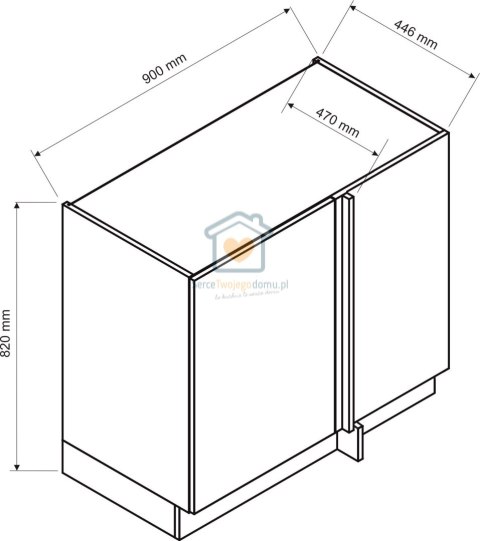 Szafka kuchenna narożna dolna stojąca biała 100x60 cm GIANNA LOFT Szafka kuchenna narożna dolna stojąca biała 100x60 cm GIANNA LOFT