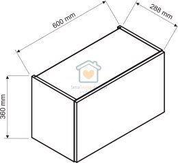 Szafka kuchenna okapowa wisząca górna biała 60 cm GIANNA LOFT