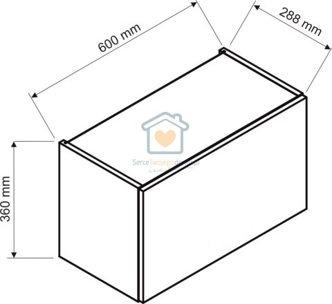 Szafka kuchenna okapowa wisząca górna biała 60 cm GIANNA LOFT Szafka kuchenna okapowa wisząca górna biała 60 cm GIANNA LOFT